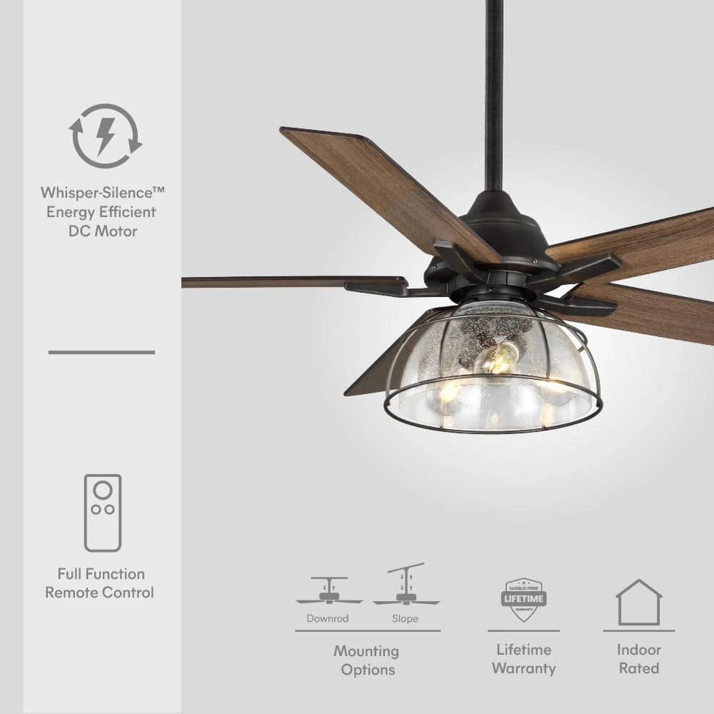 Home Decorators Collection Casun 52 in. LED Indoor Aged Iron Ceiling Fan with Remote Control and Light Kit 9 Home Decorators Collection Casun 52 in. LED Indoor Aged Iron Ceiling Fan with Remote Control and Light Kit - Image 9