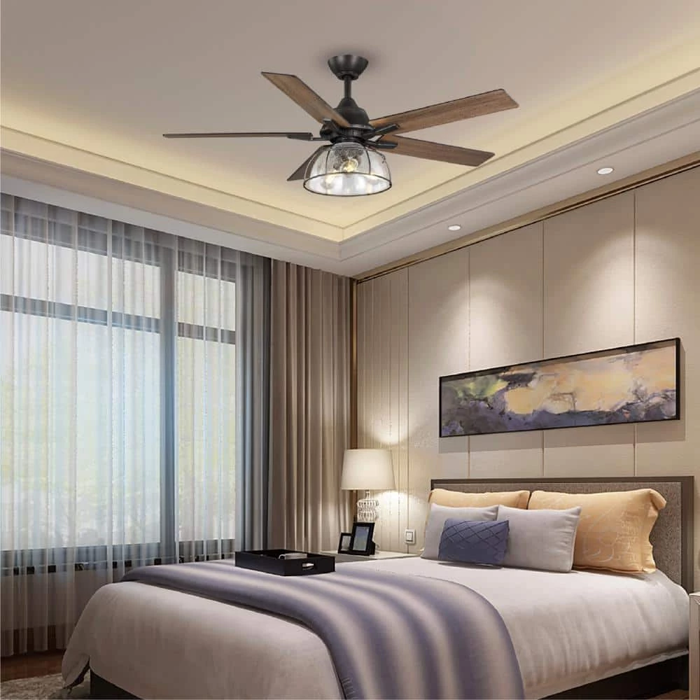 Home Decorators Collection Casun 52 in. LED Indoor Aged Iron Ceiling Fan with Remote Control and Light Kit 6 Home Decorators Collection Casun 52 in. LED Indoor Aged Iron Ceiling Fan with Remote Control and Light Kit - Image 6