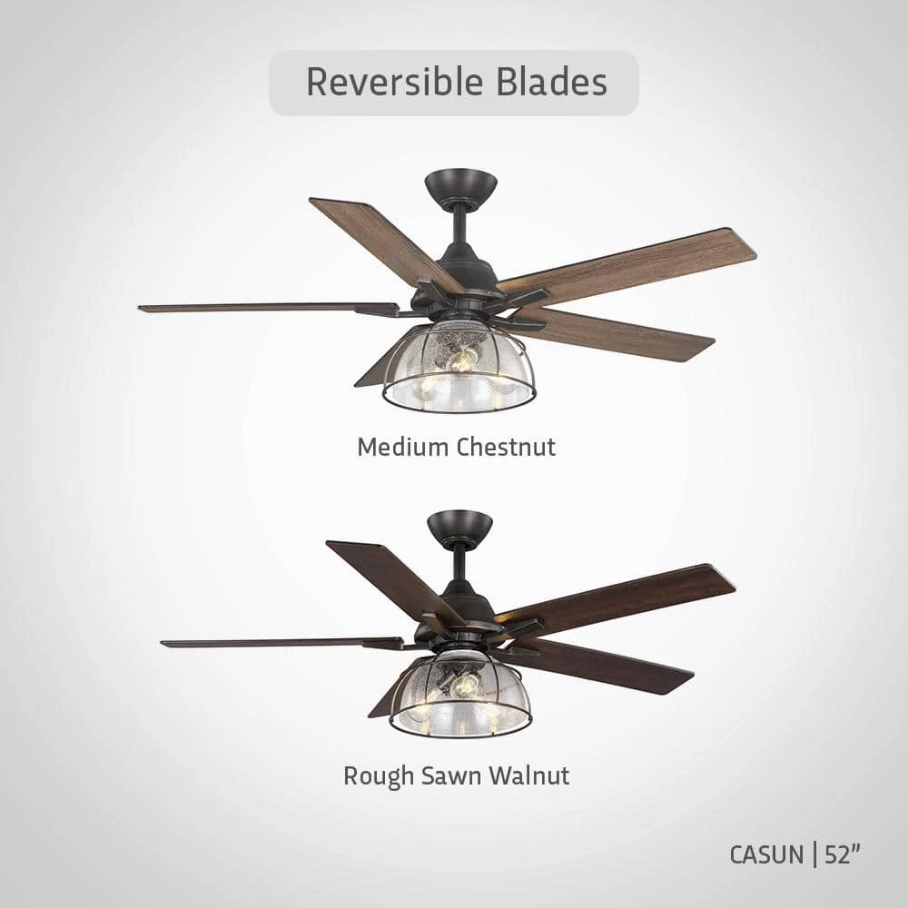 Home Decorators Collection Casun 52 in. LED Indoor Aged Iron Ceiling Fan with Remote Control and Light Kit 7 Home Decorators Collection Casun 52 in. LED Indoor Aged Iron Ceiling Fan with Remote Control and Light Kit - Image 7