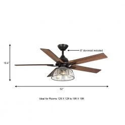 Home Decorators Collection Casun 52 in. LED Indoor Aged Iron Ceiling Fan with Remote Control and Light Kit 16 Home Decorators Collection Casun 52 in. LED Indoor Aged Iron Ceiling Fan with Remote Control and Light Kit -Fans Shop aged iron home decorators collection ceiling fans with lights 11252aiwncn a0 1000