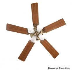 Hunter Studio Series 52 in. LED Antique Brass Indoor Ceiling Fan with Light Kit -Fans Shop antique brass hunter ceiling fans with lights 53063 40 1000
