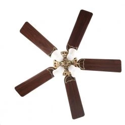 Hunter Studio Series 52 in. LED Antique Brass Indoor Ceiling Fan with Light Kit -Fans Shop antique brass hunter ceiling fans with lights 53063 77 1000