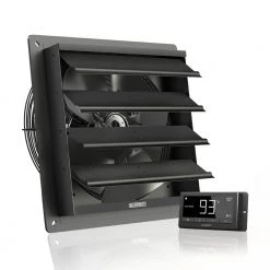 AC Infinity Airlift T14 1513 CFM 14 in. Indoor Wall Mount Shutter Exhaust Fan with Temperature Humidity Controller