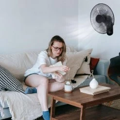 Aoibox 18 in. Indoor Black Smart Wall-Mount Fan with 5 Blades Adjustable 3 Speed and Remote Control 19 Aoibox 18 in. Indoor Black Smart Wall-Mount Fan with 5 Blades Adjustable 3 Speed and Remote Control -Fans Shop black aoibox wall mounted fans snmx3505 31 1000