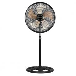 Brentwood 18 in. 3 Speed Industrial Pedestal Fan in Black