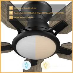 CARRO Essex 52 in. Dimmable LED Indoor/Outdoor Black Smart Ceiling Fan with Light and Remote, Works with Alexa/Google Home 17 CARRO Essex 52 in. Dimmable LED Indoor/Outdoor Black Smart Ceiling Fan with Light and Remote, Works with Alexa/Google Home -Fans Shop black carro ceiling fans with lights hs525j l12 bg 1 fm c3 1000
