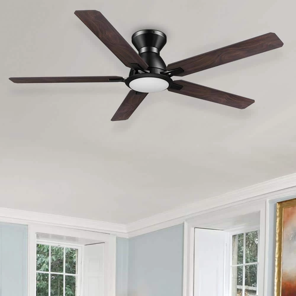 CARRO Essex 52 in. Dimmable LED Indoor/Outdoor Black Smart Ceiling Fan with Light and Remote, Works with Alexa/Google Home 2 CARRO Essex 52 in. Dimmable LED Indoor/Outdoor Black Smart Ceiling Fan with Light and Remote, Works with Alexa/Google Home - Image 2