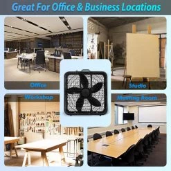 Comfort Zone 20 in. High Performance Box Fan with Carry Handle in Black 18 Comfort Zone 20 in. High Performance Box Fan with Carry Handle in Black -Fans Shop black comfort zone box fans cz200abk 1f 1000