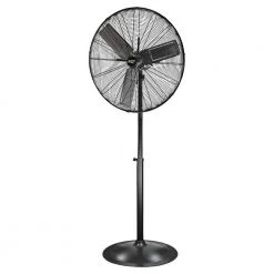 Comfort Zone 30 in. High-Velocity 3-Speed Industrial Pedestal Fan with Aluminum Blades and Adjustable Height -Fans Shop black comfort zone pedestal fans czhvp30 66 1000