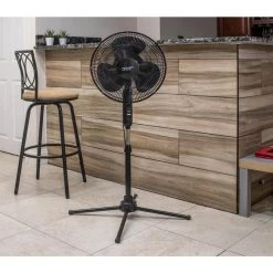 Comfort Zone 16 in. Oscillating Pedestal Fan in Black 14 Comfort Zone 16 in. Oscillating Pedestal Fan in Black -Fans Shop black comfort zone pedestal fans czst161btebk c3 1000