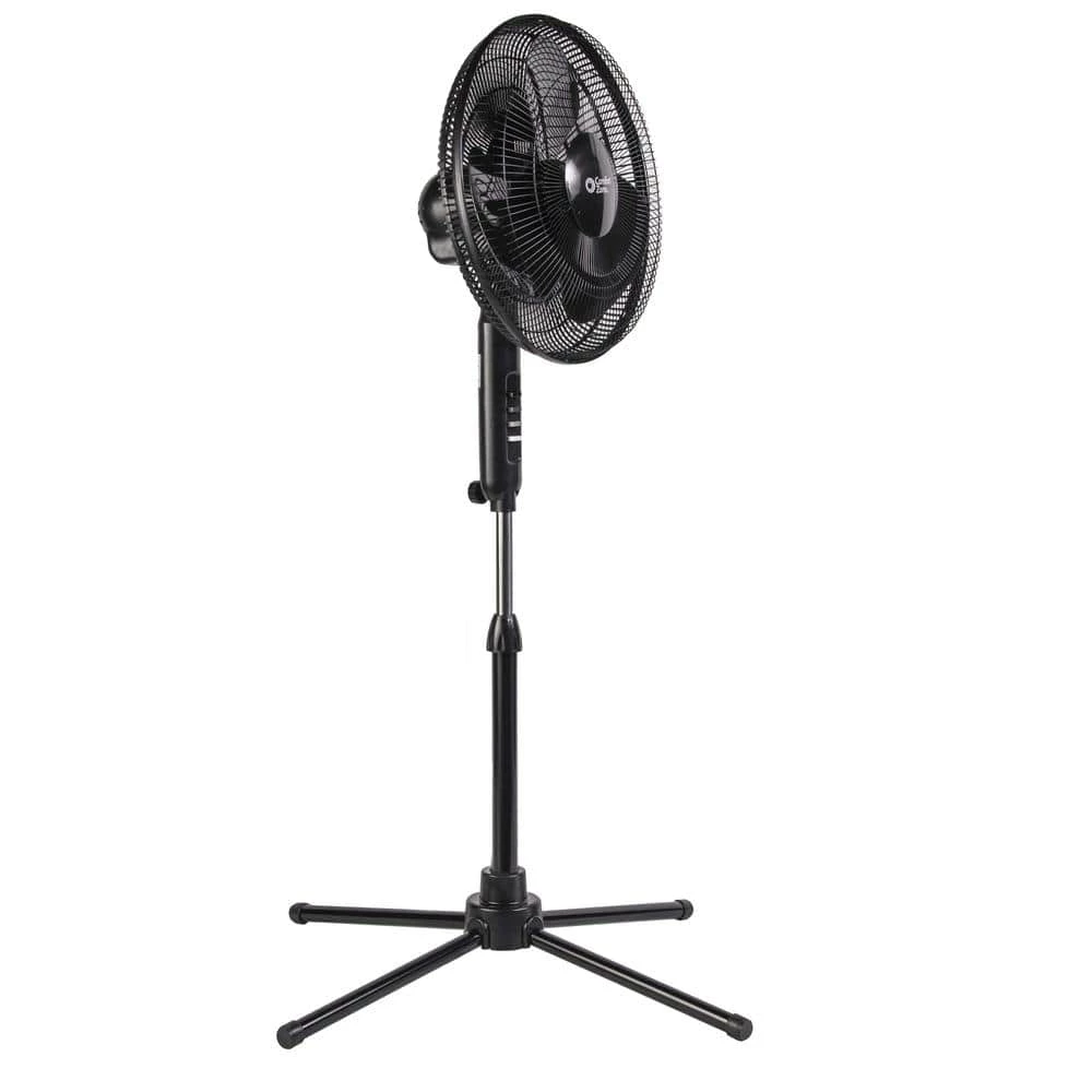 Comfort Zone 16 in. Oscillating Pedestal Fan in Black 8 Comfort Zone 16 in. Oscillating Pedestal Fan in Black - Image 8