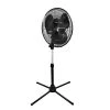 Comfort Zone 16 in. Black Oscillating Pedestal Fan