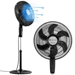 Comfort Zone Powr Curve Adjustable 45 in. Oscillating Pedestal Fan with 30% More Airflow