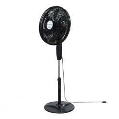 Comfort Zone Powr Curve Adjustable 45 in. Oscillating Pedestal Fan with 30% More Airflow -Fans Shop black comfort zone pedestal fans czst180bk 66 1000