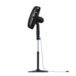 Comfort Zone Powr Curve Adjustable 45 in. Oscillating Pedestal Fan with 30% More Airflow -Fans Shop black comfort zone pedestal fans czst180bk fa 1000