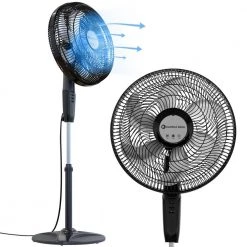 Comfort Zone PowrCurve 18 in. Pedestal Fan