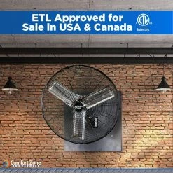 Comfort Zone 30 in. Black High-Velocity Oscillating Wall Fan -Fans Shop black comfort zone wall mounted fans czhvw30ex 76 1000