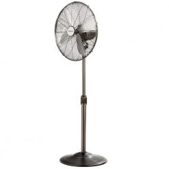 Costway Adjustable-Height 48.5 in. Metal Oscillating Pedestal Fan 3 Wind Speed with 4 Blades Black -Fans Shop black costway pedestal fans ep24533us bk 1f 1000