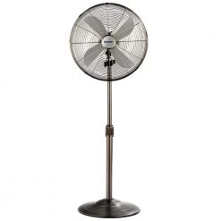 Costway Adjustable-Height 48.5 in. Metal Oscillating Pedestal Fan 3 Wind Speed with 4 Blades Black