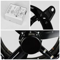 Edendirect 14 in. Indoor 1239 CFM Black Mount Ceiling Fan Attic Gable Ventilator with Adjustable Temperature Thermostat -Fans Shop black edendirect wall mounted fans dhs0ra220427002 44 1000