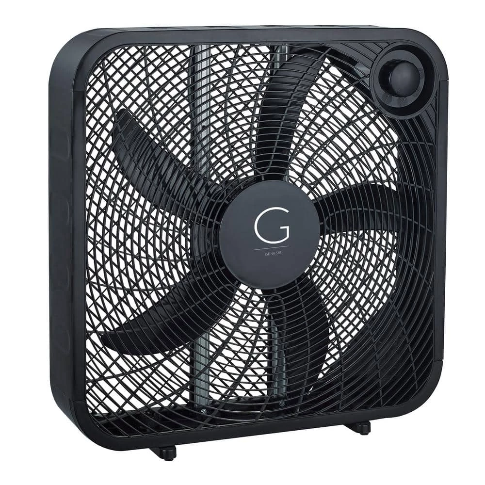 GENESIS 20 in. Black 3-Speed Settings Box Fan with Max Cooling Technology 2 GENESIS 20 in. Black 3-Speed Settings Box Fan with Max Cooling Technology - Image 2