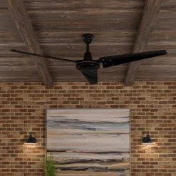 Hampton Bay Industrial 60 in. Indoor/Outdoor Black Ceiling Fan with Wall Control, Downrod and Powerful Reversible Motor -Fans Shop black hampton bay ceiling fans without lights 26829 40 1000