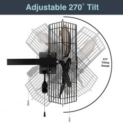 Hampton Bay 18 in. 3-Speed High Velocity Black Wall Mount Fan with 3 Blades -Fans Shop black hampton bay wall mounted fans 82018 44 1000