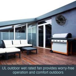 Hampton Bay 18 in. 3-Speed High Velocity Black Wall Mount Fan with 3 Blades -Fans Shop black hampton bay wall mounted fans 82018 4f 1000