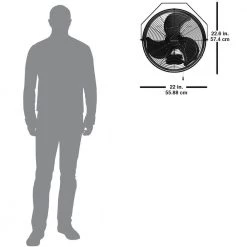 Hampton Bay 18 in. 3-Speed High Velocity Black Wall Mount Fan with 3 Blades -Fans Shop black hampton bay wall mounted fans 82018 66 1000