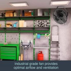 Hampton Bay 18 in. 3-Speed High Velocity Black Wall Mount Fan with 3 Blades -Fans Shop black hampton bay wall mounted fans 82018 c3 1000