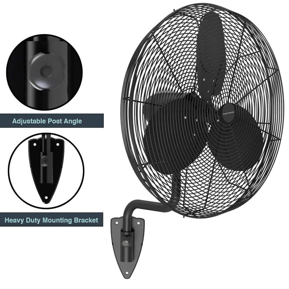 Hampton Bay 30 in. 3-Speed High Velocity Black Wall Mount Fan with 3 Blades 7 Hampton Bay 30 in. 3-Speed High Velocity Black Wall Mount Fan with 3 Blades - Image 7