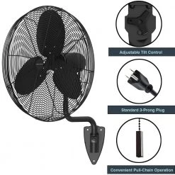 Hampton Bay 30 in. 3-Speed High Velocity Black Wall Mount Fan with 3 Blades 14 Hampton Bay 30 in. 3-Speed High Velocity Black Wall Mount Fan with 3 Blades -Fans Shop black hampton bay wall mounted fans 82030 a0 1000
