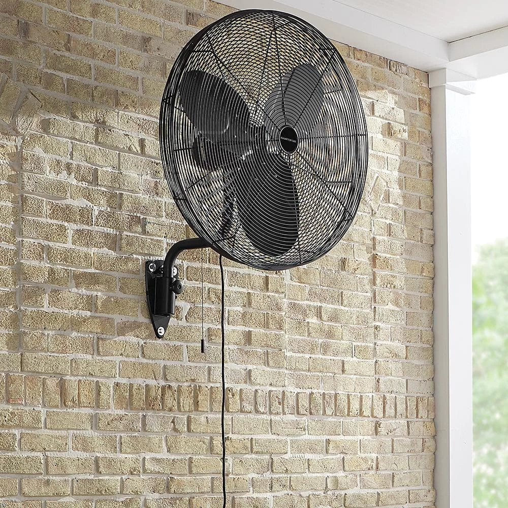 Hampton Bay 30 in. 3-Speed High Velocity Black Wall Mount Fan with 3 Blades 2 Hampton Bay 30 in. 3-Speed High Velocity Black Wall Mount Fan with 3 Blades - Image 2
