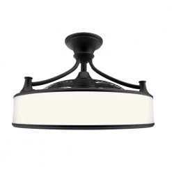 Home Decorators Collection Windara 22 in. LED Indoor/Covered Outdoor Black Ceiling Fan with Light Kit and Remote Control -Fans Shop black home decorators collection ceiling fans with lights sfl 550l3 40 1000