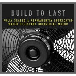 ILIVING 18 in. 3 Speed Wall Mount Outdoor Waterproof Fan -Fans Shop black iliving wall mounted fans ilg8e18 15 44 1000