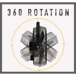 ILIVING 18 in. 3 Speed Wall Mount Outdoor Waterproof Fan -Fans Shop black iliving wall mounted fans ilg8e18 15 4f 1000