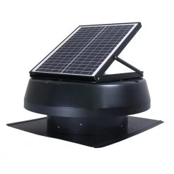 ILIVING Smart Solar Attic Round 14 in. Black 1750 CFM, Cools up to 2000 sq. ft. Exhaust Fan