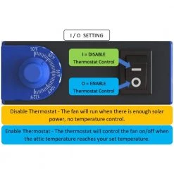 ILIVING Smart Solar Attic Round 14 in. Black 1750 CFM, Cools up to 2000 sq. ft. Exhaust Fan -Fans Shop black iliving wall mounted fans ilg8sf301 fa 1000