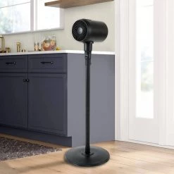 Unbranded 7 in. 6 fan speeds Metal Drum Fan in Black with Remote Control -Fans Shop black industrial fans mile lkd0 tbuw 31 1000