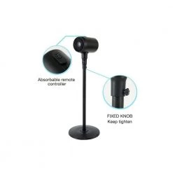 Unbranded 7 in. 6 fan speeds Metal Drum Fan in Black with Remote Control -Fans Shop black industrial fans mile lkd0 tbuw 44 1000