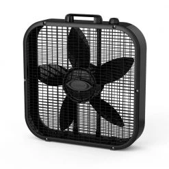 Lasko 20 in. 3 Speed Black Box Fan with Save-Smart Technology for Energy Efficiency