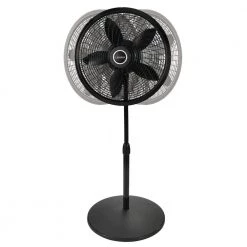 Lasko Cyclone Adjustable-Height 18 in. 3 Speed Black Oscillating Pedestal Fan -Fans Shop black lasko pedestal fans 1823 c3 1000