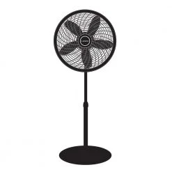 Lasko Cyclone Adjustable-Height 18 in. 3 Speed Black Oscillating Pedestal Fan -Fans Shop black lasko pedestal fans 1823 fa 1000