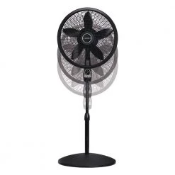 Lasko Cyclone Adjustable-Height 18 in. 3 Speed Black Oscillating Pedestal Fan with Programmable Timer and Remote Control -Fans Shop black lasko pedestal fans 1843 1d 1000
