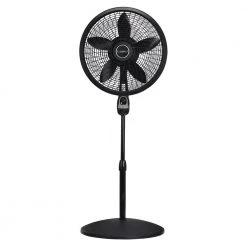 Lasko Cyclone Adjustable-Height 18 in. 3 Speed Black Oscillating Pedestal Fan with Programmable Timer and Remote Control -Fans Shop black lasko pedestal fans 1843 44 1000