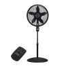 Lasko Cyclone Adjustable-Height 18 in. 3 Speed Black Oscillating Pedestal Fan with Programmable Timer and Remote Control