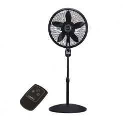 Lasko Cyclone Adjustable-Height 18 in. 3 Speed Black Oscillating Pedestal Fan with Programmable Timer and Remote Control