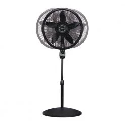 Lasko Cyclone Adjustable-Height 18 in. 3 Speed Black Oscillating Pedestal Fan with Programmable Timer and Remote Control -Fans Shop black lasko pedestal fans 1843 66 1000