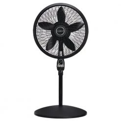 Lasko Cyclone Adjustable-Height 18 in. 3 Speed Black Oscillating Pedestal Fan with Programmable Timer and Remote Control -Fans Shop black lasko pedestal fans 1843 fa 1000