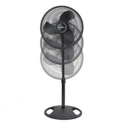 Lasko Adjustable-Height 16 in. 3 Speed Black Oscillating Pedestal Fan -Fans Shop black lasko pedestal fans 2521 1f 1000